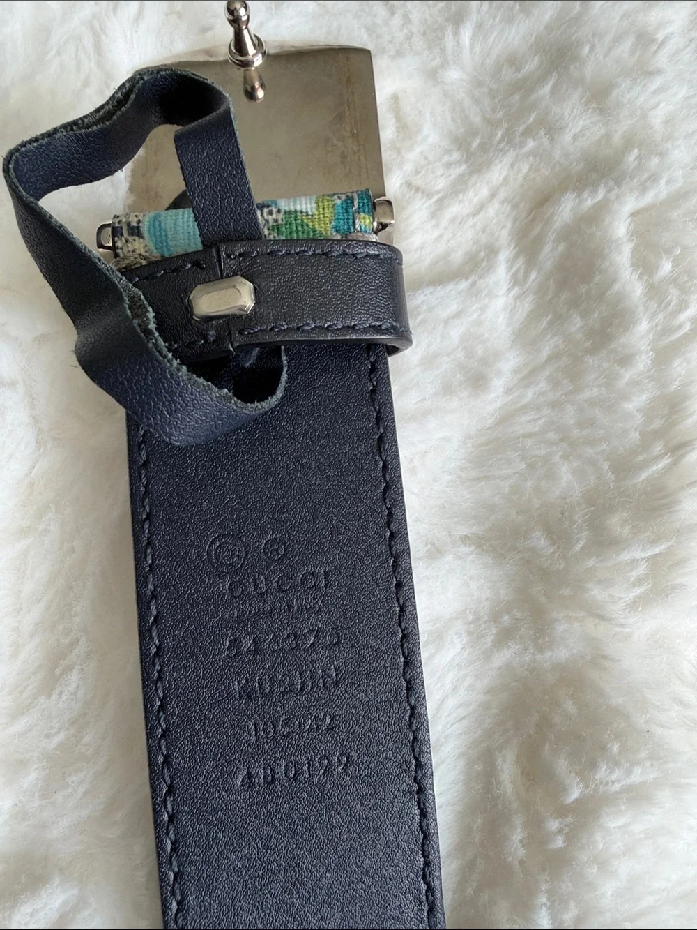 Gucci GG Supreme Floral Print Belt Men’s Size 105/42